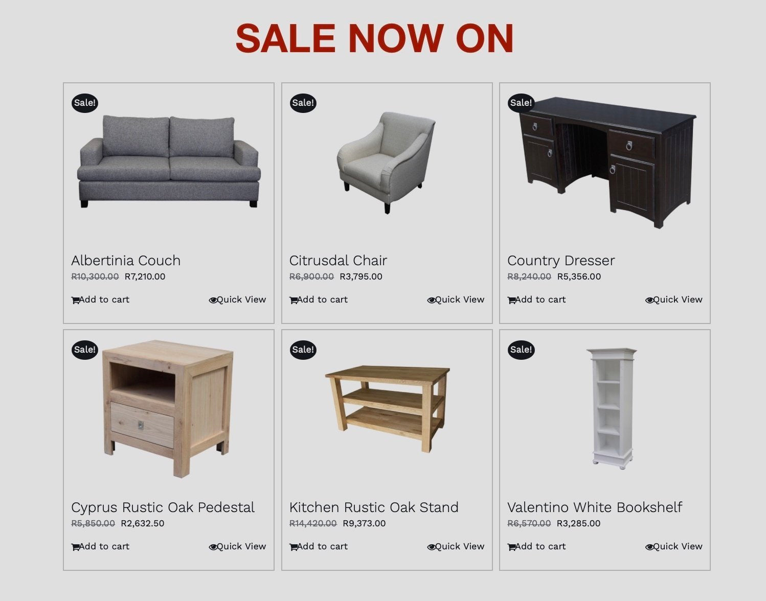 June Furniture Sale While Stocks Last