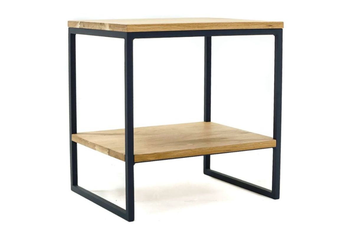 Urban Steel and Solid OAK Side Table