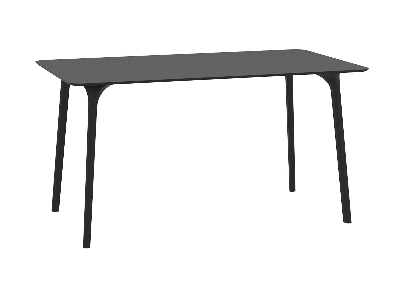 Maya Black Polypropylene leg and HPL Top dining table