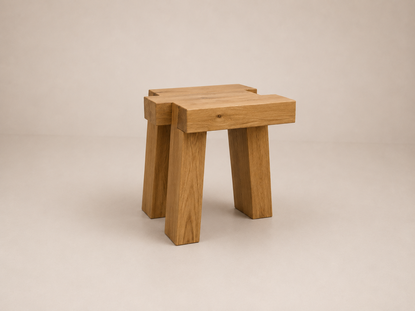 Angle Oak Side Table