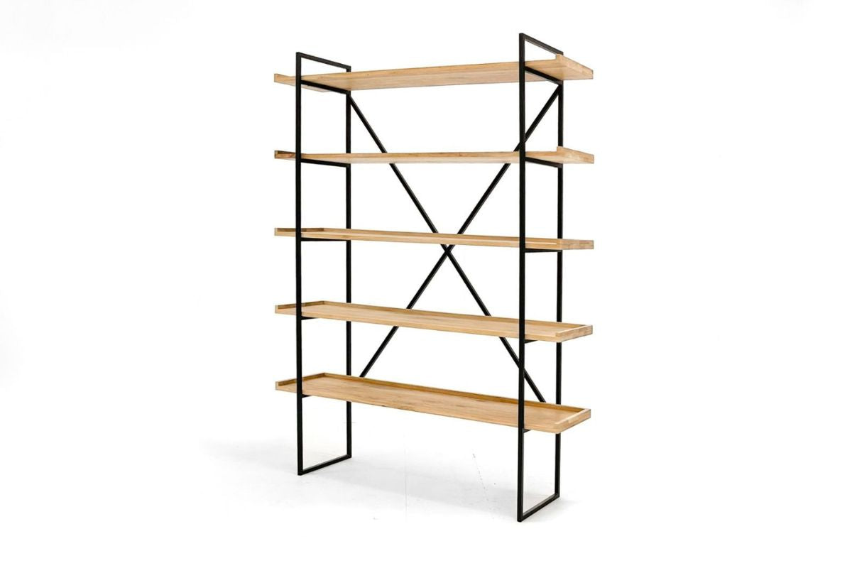 Cross Oak Bookshelf - Woodenways Decor|Furniture