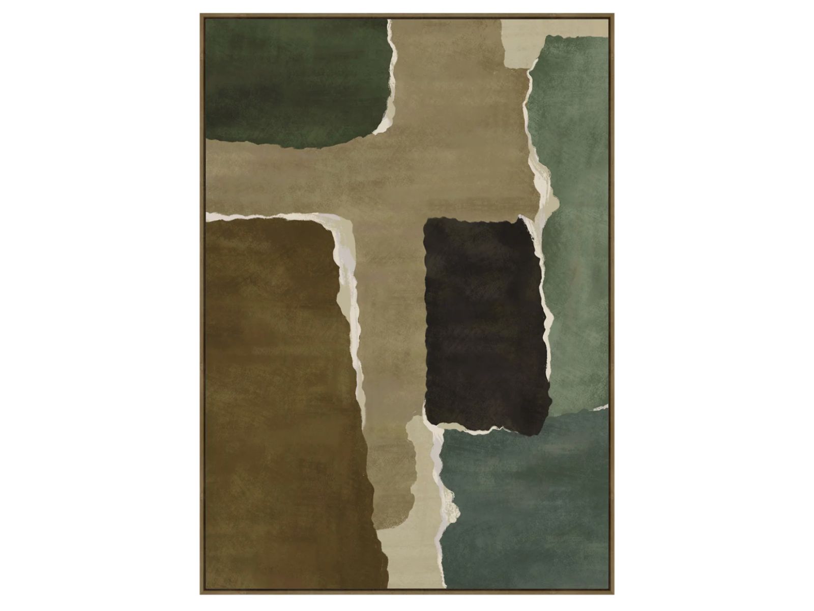 Fractured Wall Art in Moss Clay