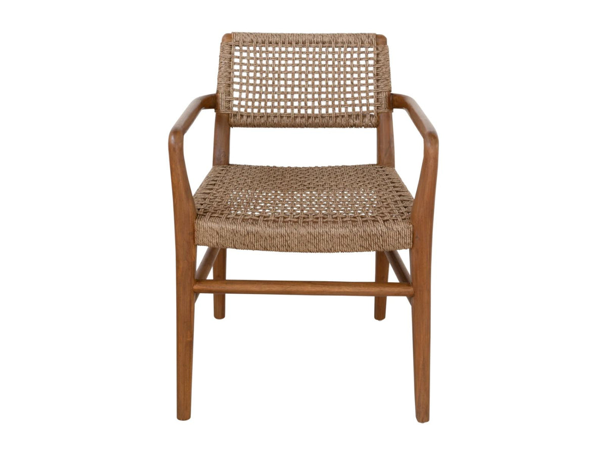 Goa Teak Dining Arm Chair in Bark