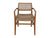 Goa Teak Dining Arm Chair in Bark