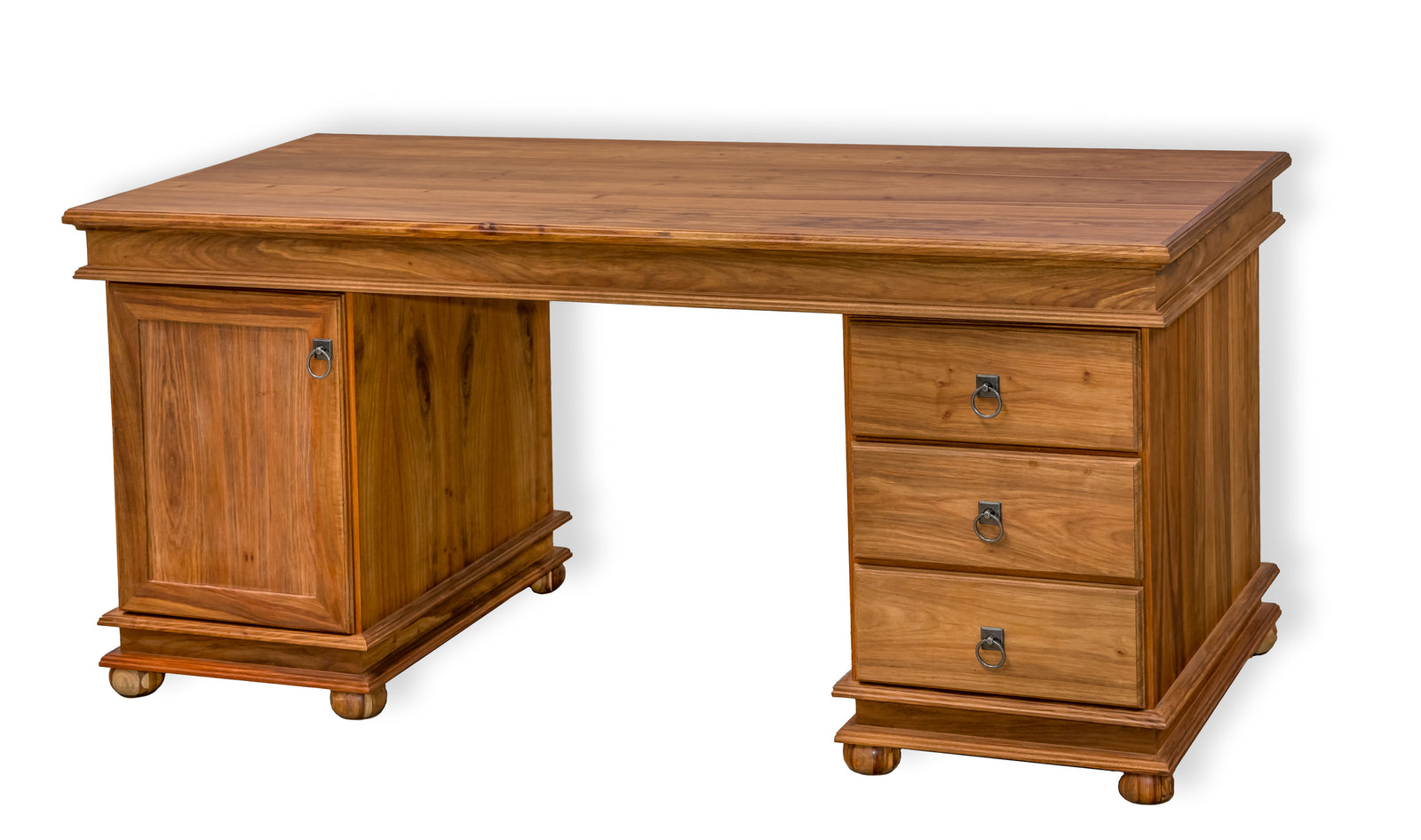 Valentino Kiaat Partners Desk Wooden Top