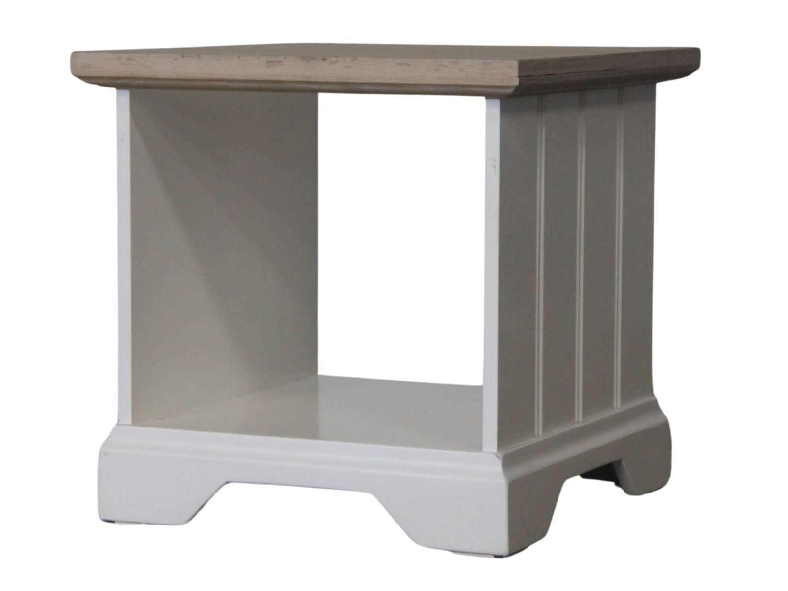 Orchard White and Oak Side Table