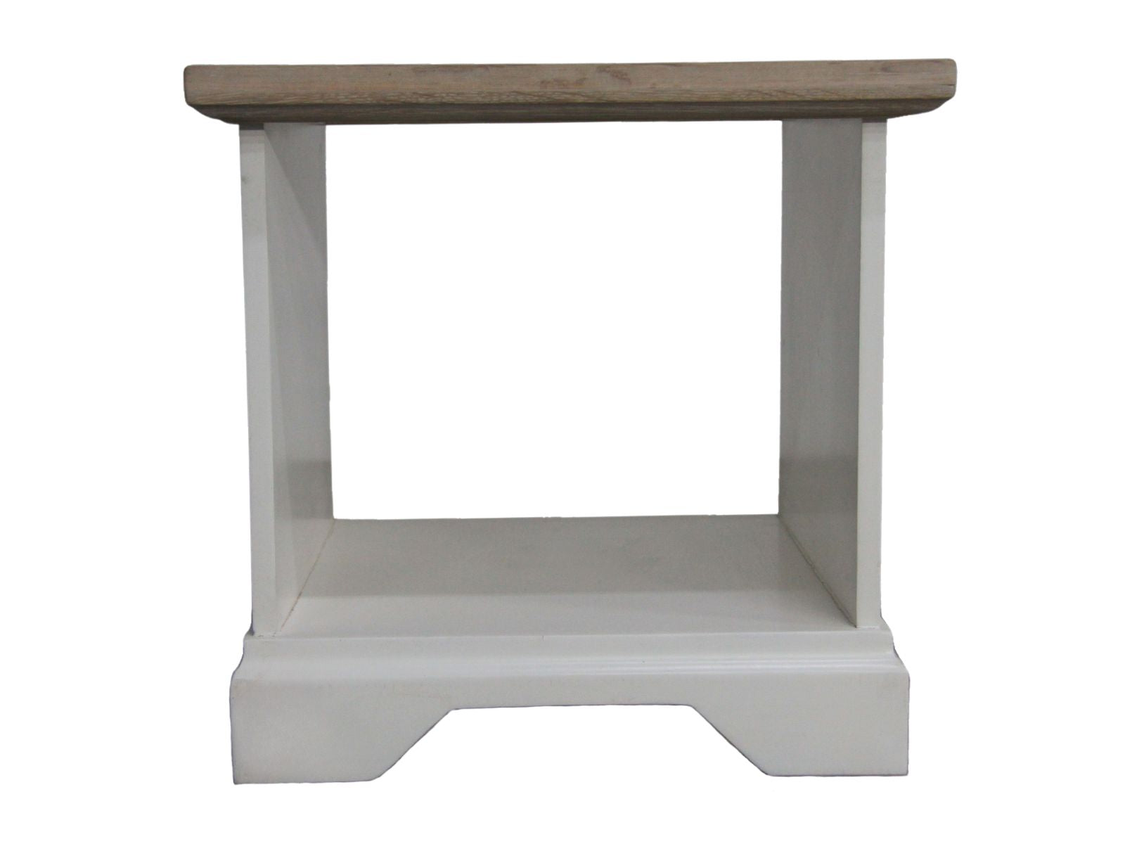 Orchard White and Oak Side Table