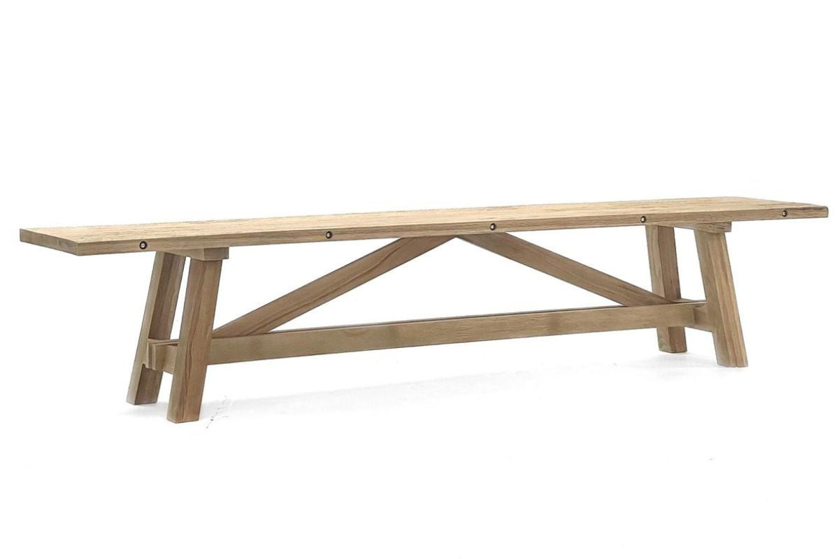 Trestle Oak Bench