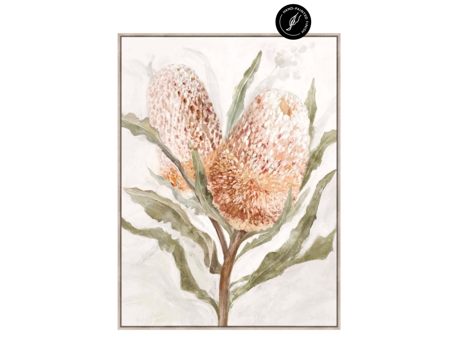 Veld Protea Wall Art in Peach Blossom