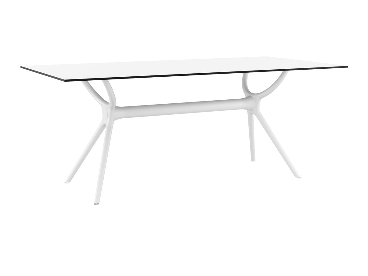 Polypropylene leg  and HPL Top white dining table