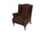 Wingback Occasional Leather Chair With Buttons