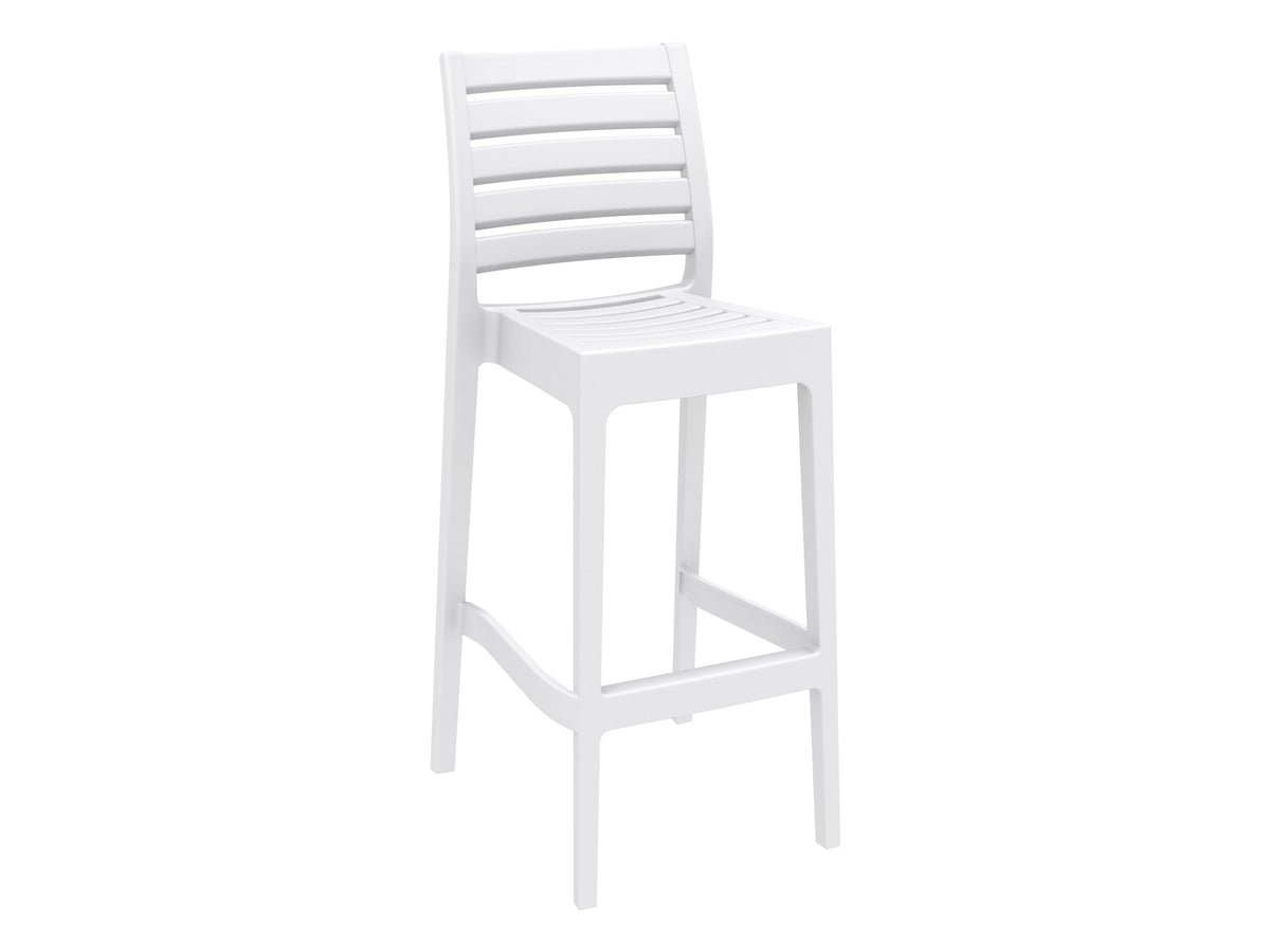 Ares White Polypropylene Bar - Kitchen Chair