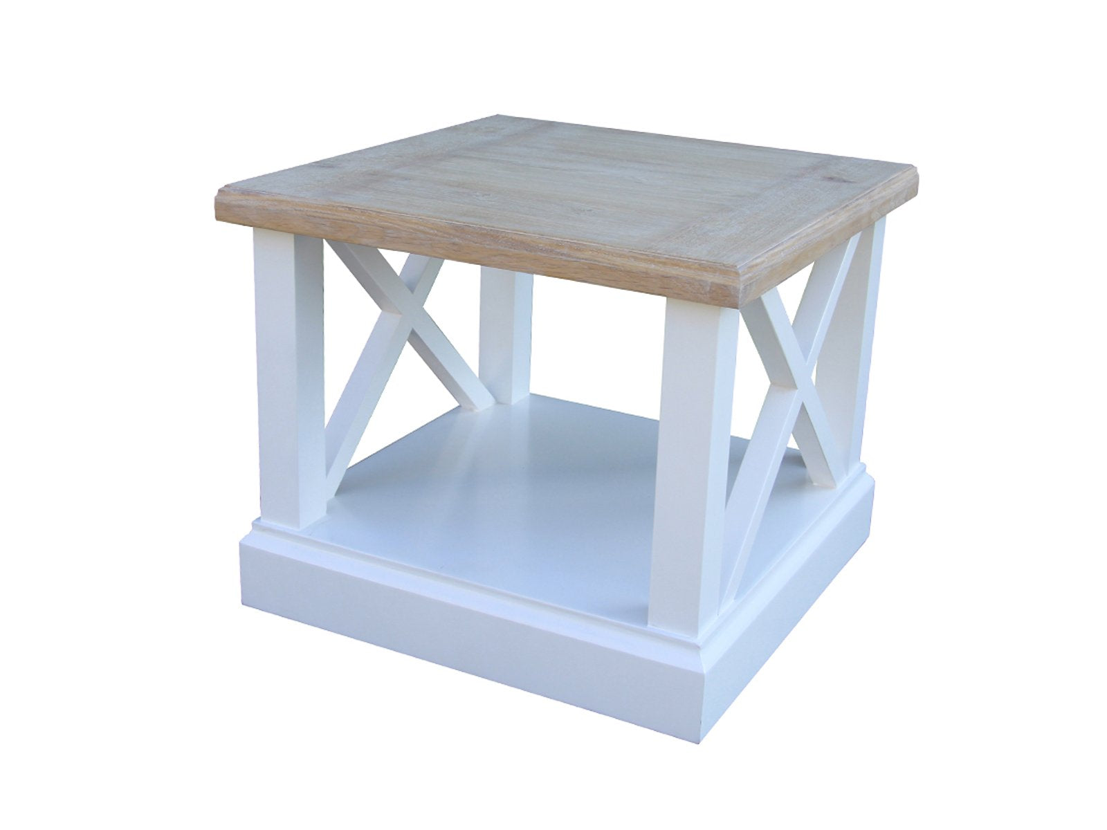 Country-White-Rustic-Oak-Side-Table-1