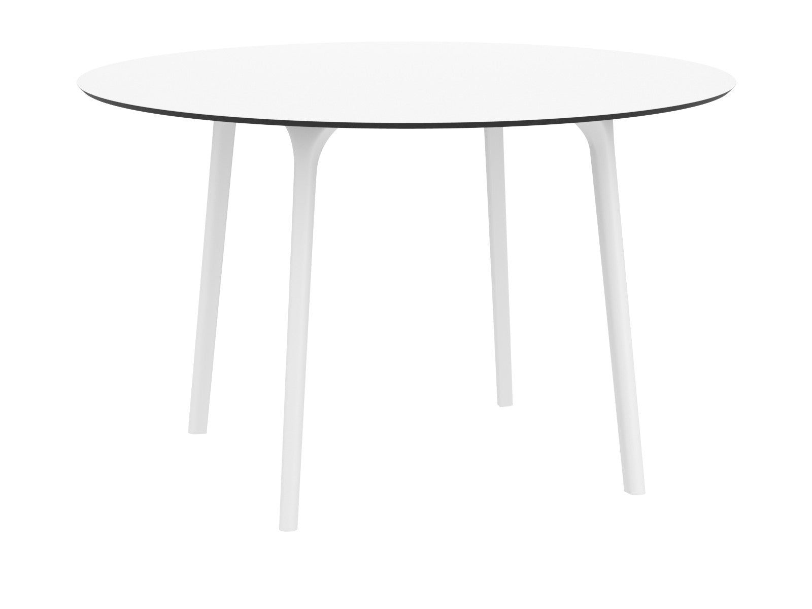 Maya White Polypropylene leg and HPL Top dining table