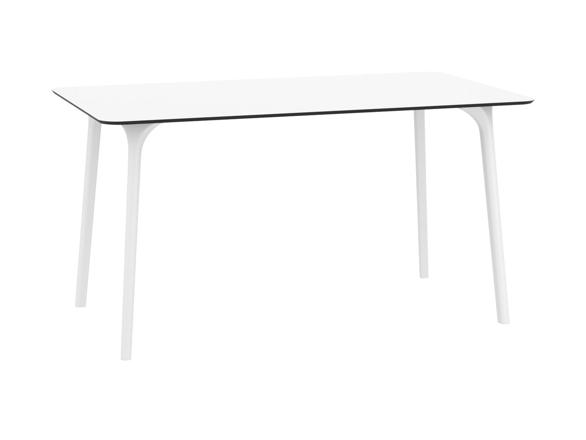 Maya White Polypropylene leg and HPL Top dining table