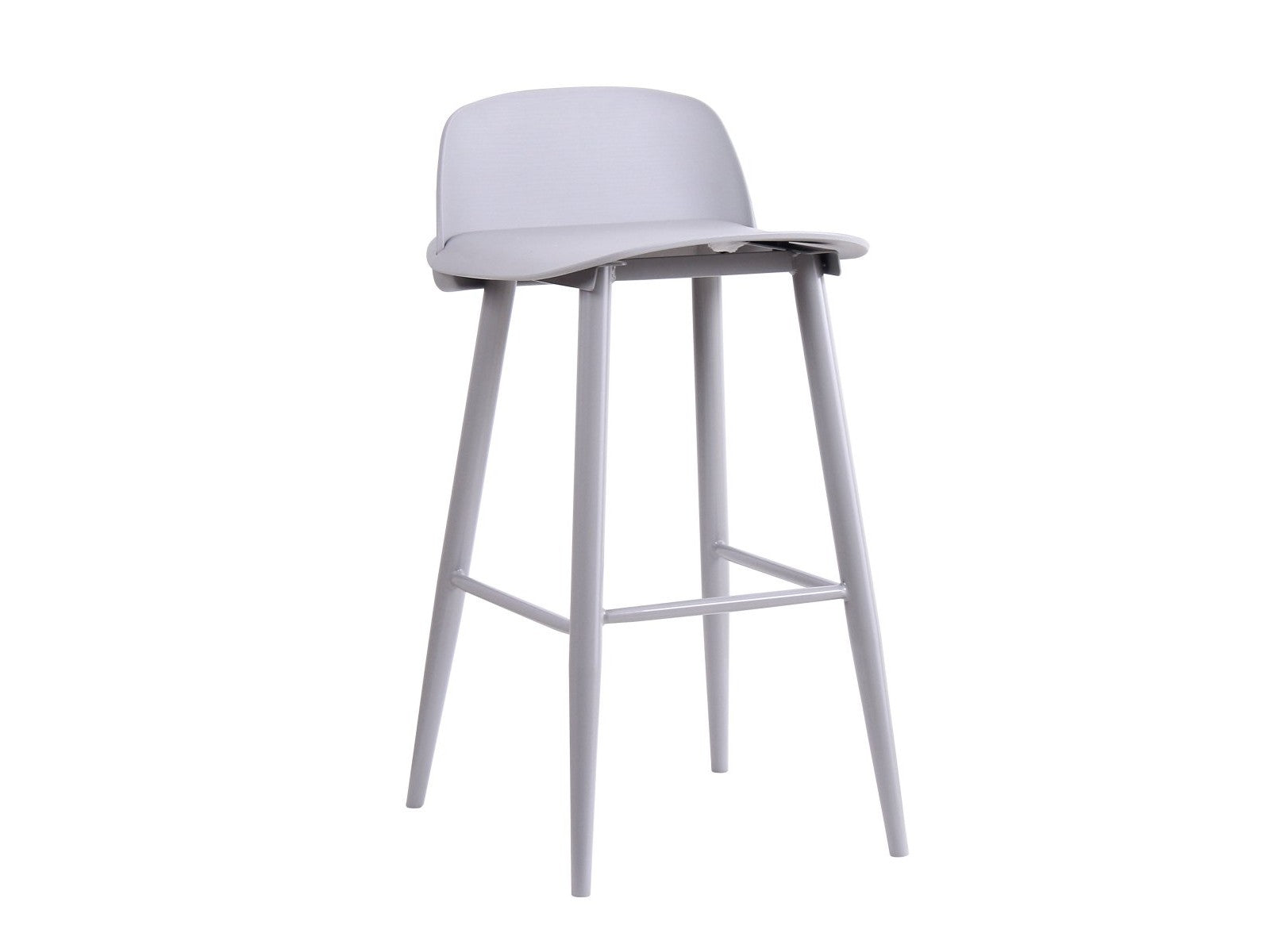 Nerd metal and polypropylene grey bar - kitchen chair